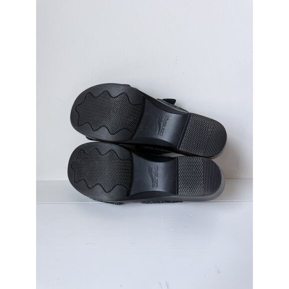 Dansko Sophie Black Silver Leather Slide Slip On Sandals Size 40 US 9.5-10 - Picture 8 of 8